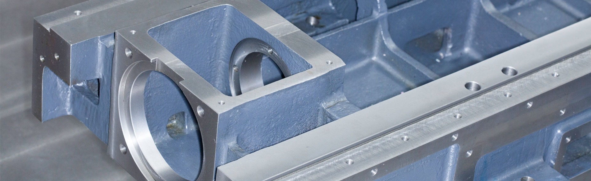 Close-up of a precision-machined metal housing